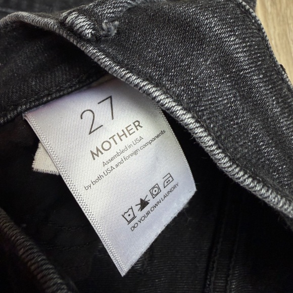 MOTHER Women’s The Hustler Ankle Fray Black Encounters at Midnight Sz 27 EUC - Picture 9 of 15